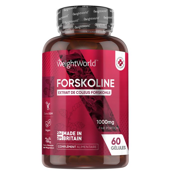 Forskoline Pure 1000 Mg Extra Fort – 60 Gélules Vegan Weightworld - Forskolin Coleus Complément Alimentaire Pour Régime Keto Cétogèn