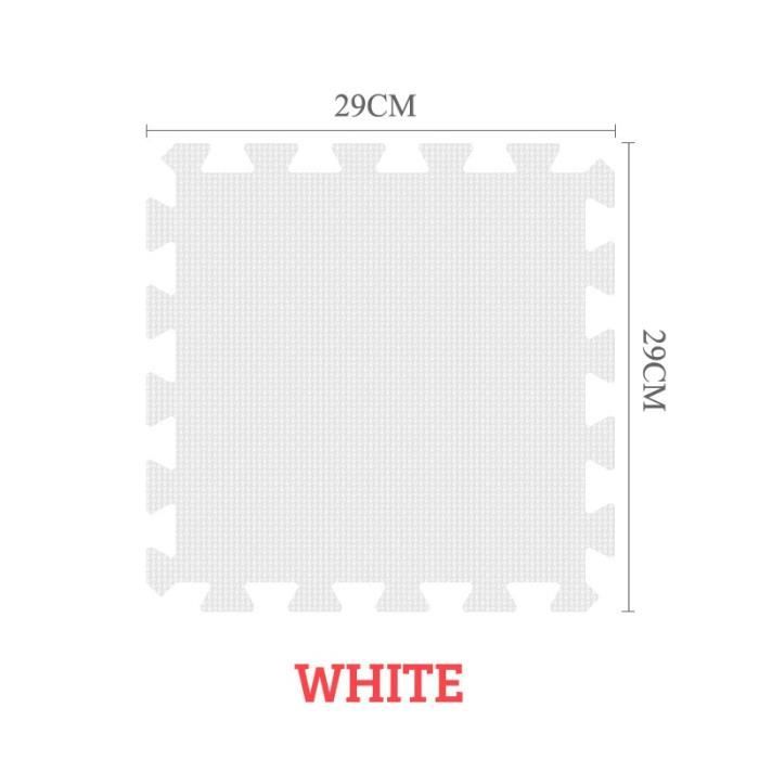 Tapis d'éveil,Tapis de Puzzle de jeu de mousse d'eva de bébé de meiqicool-18 ou 24-lot tapis de tapis de - Type WHITE-18pcs