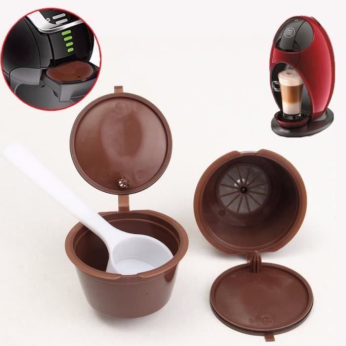 2pcs Café Capsule Cup Réutilisable Filtre pour Nespresso DOLCE GUSTO Cafetière FR32846