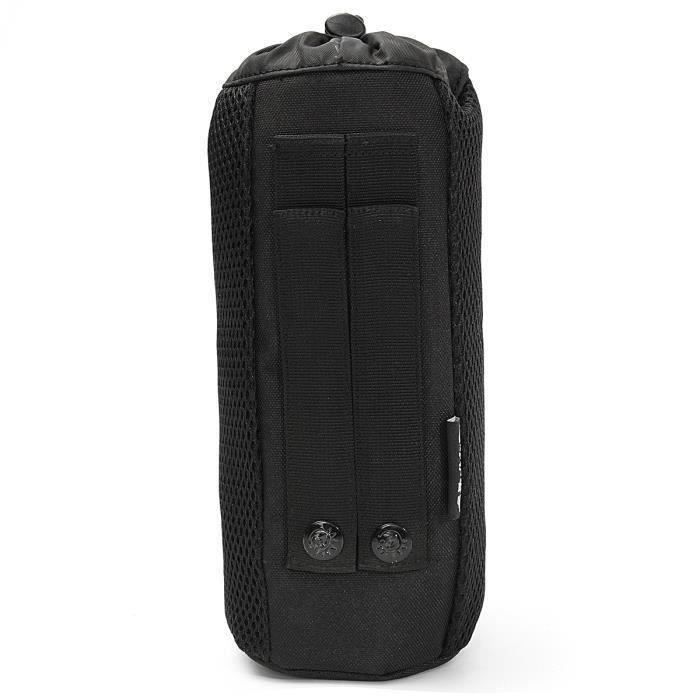 MOLLE Tactique Sac Pochette Bouteille D'eau Isotherme Gourde Calorifuge Noir