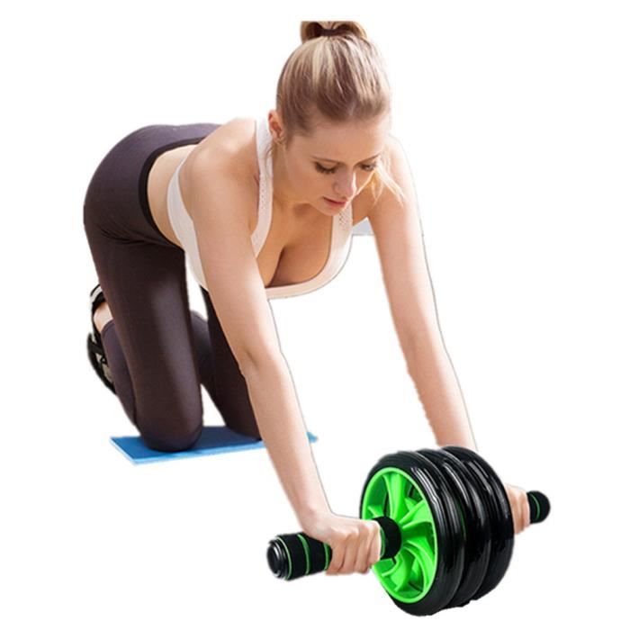 AB Roller 3 Roues Entraînement Fitness GYM Équipement Exercice Sports abdominaux