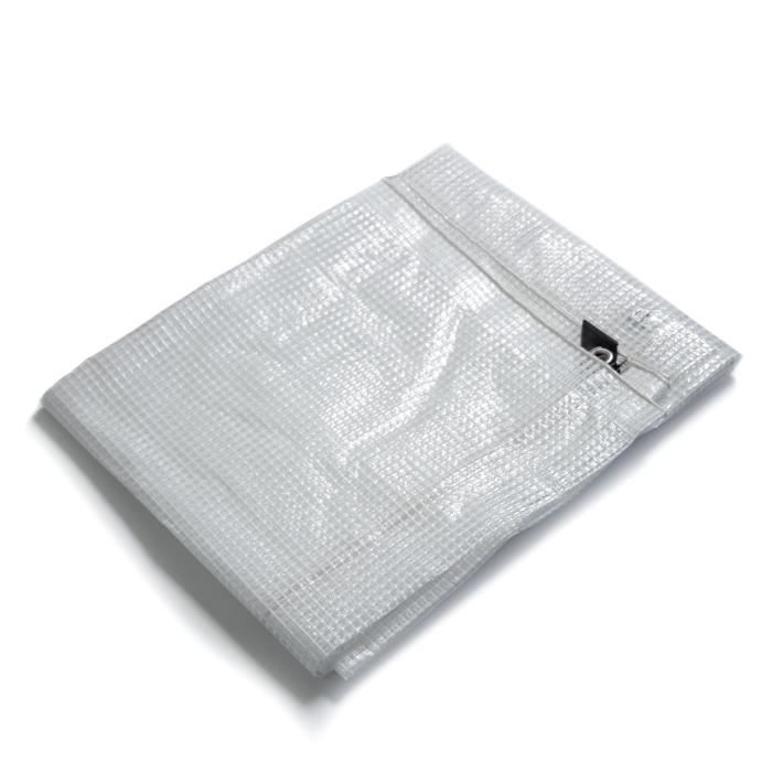 Bache de Protection Armée - Transparent Blanc 3x4 m - Bache Imperméable avec œillet - Densité 240g Résistante Eau & UV