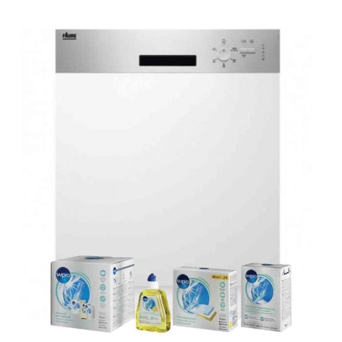 FAURE Lave-vaiselle Intégrable encastrable Bandeau INOX 13 Couverts Séchage AirDry 57,5 Inox