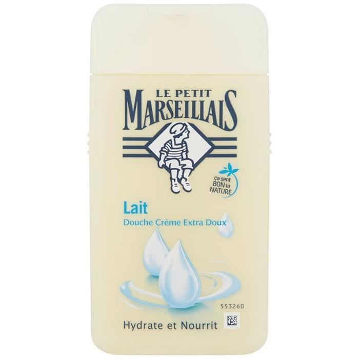 LOT DE 3 - LE PETIT MARSEILLAIS : Extra Doux - Crème douche lait 250ml