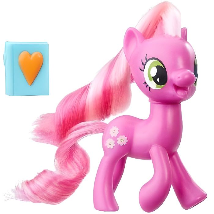 My Little Pony - Poupee - Poney Rose Cheerilee - Cheveux long - Petit Poney Avec Un Livre Bleu