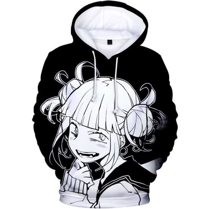 Sweatshirt My Hero Academia Himiko Toga Sweat à Capuche Hoodie Manche Longue Pull à Capuche Homme Femme Casual Automne Hiver