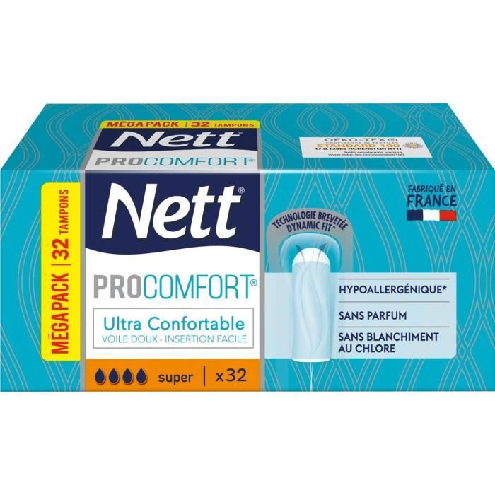 NETT Tampon Procomfort sans applicateur Super - Boîte de 32