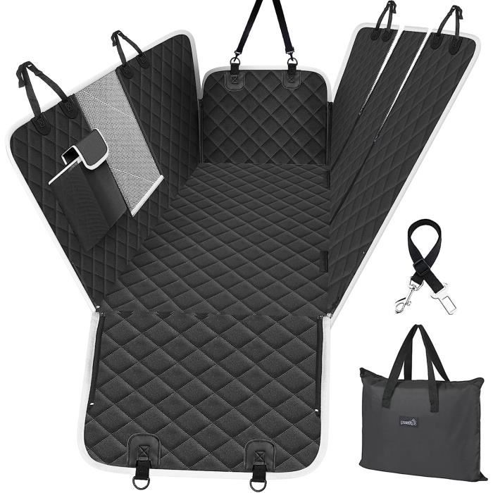 Pecute Housses de Siège d'auto pour Chien, Housse Protection avec Fenêtre de Visualisation & Poche,Compatible avec Les accoudoirs