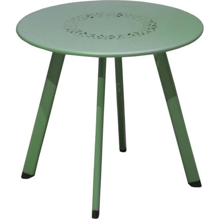 Table basse de jardin en métal Massai 40 cm Vert