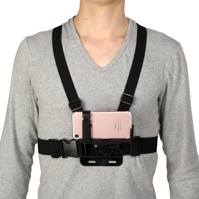 Support de Sangle de Poitrine Porte-Sangle Harnais Pour 6-8.5 cm Téléphone