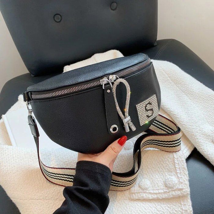 Sac banane de luxe pour femme,sacs banane,sacs ?� main pour t?�l?�phone,carillon,poitrine,uni 