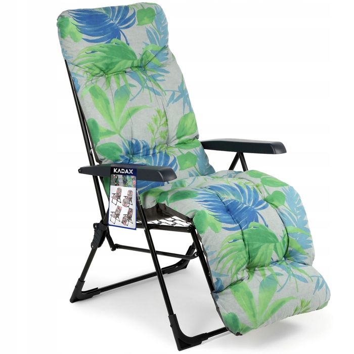 KADAX Transat Jardin Chaise De Plage Repose-pieds Pliable Coussin Chaise longue