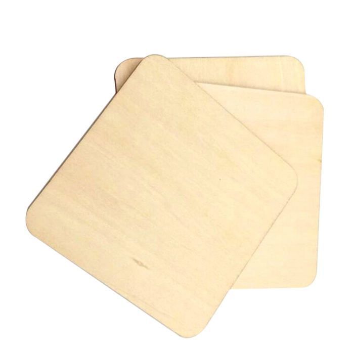 Lot De 24 Plaques De Liège Adhésives 10x10cm - Épaisseur 1mm, Couleur Sable - Pour Sous-verres, Bricolage, Déco