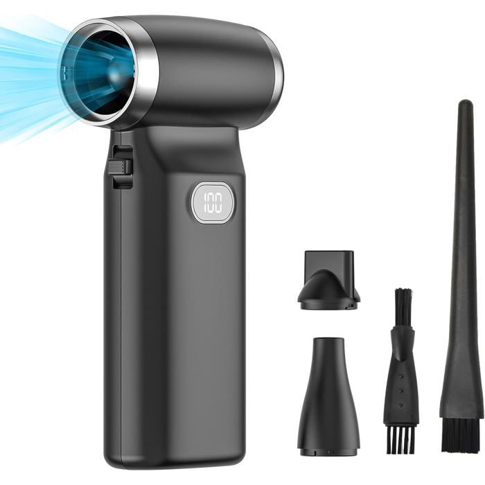 Apkezel Soufflette Air Comprimé 150 000 Tr/min - Souffleur PC Rechargeable 6000mAh Ultra Puissant Sans Fil