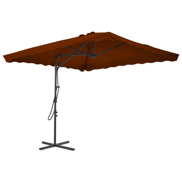 Aok Garden Parasol D'extérieur De 2,3 M Avec Bouton-poussoir