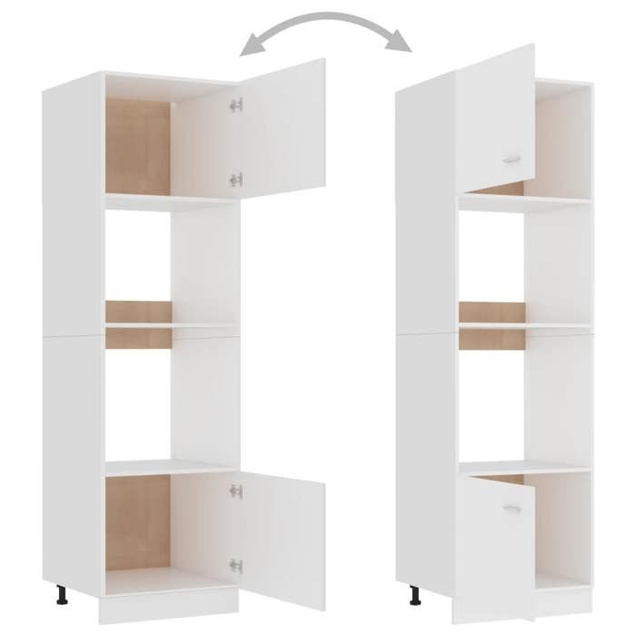 Promotion mai * Armoire à micro-ondes Lyon - Buffet de cuisine - Blanc EU7753802546