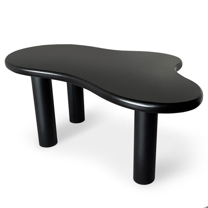 MENZZO Table à manger forme nuage asymétrique L180cm VALDO Noir