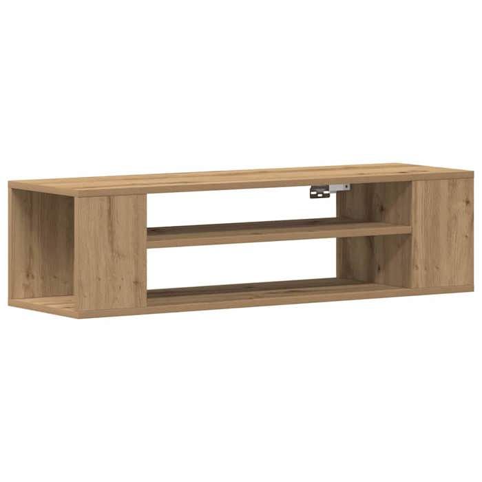 “RabaisMeuble TV/Armoire salon - Banc TV - KENNETH - Beige 100 x 30 x 265 cm Bois dingénierie Août828309