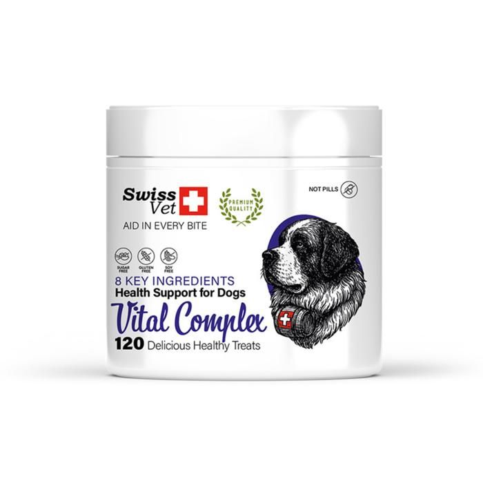 Complément Alimentaire pour Chien - SwissVet - Immunité & énergie au quotidien - 120 Bouchées Naturelles Complément Alimentaire pour Chien - SwissVet - Immunité & énergie au quotidien - 120 Bouchées Naturelles