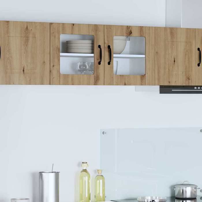 VidaXL Armoire murale de cuisine Porto noir bois d'ingénierie 854058 - Maison