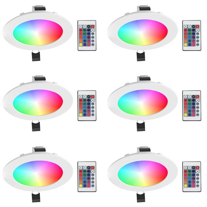 RGB + blanc froid 5700K télécommande plafond jour encastré pour éclairage intérieur moderne