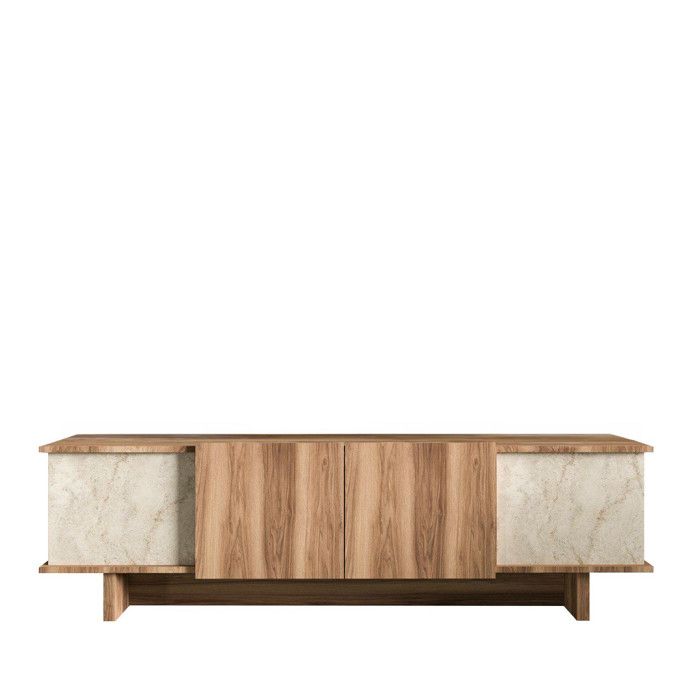 Meuble TV en bois Diana 180 x 33 x 50 cm - Travertin Meuble TV en bois Diana 180 x 33 x 50 cm - Travertin
