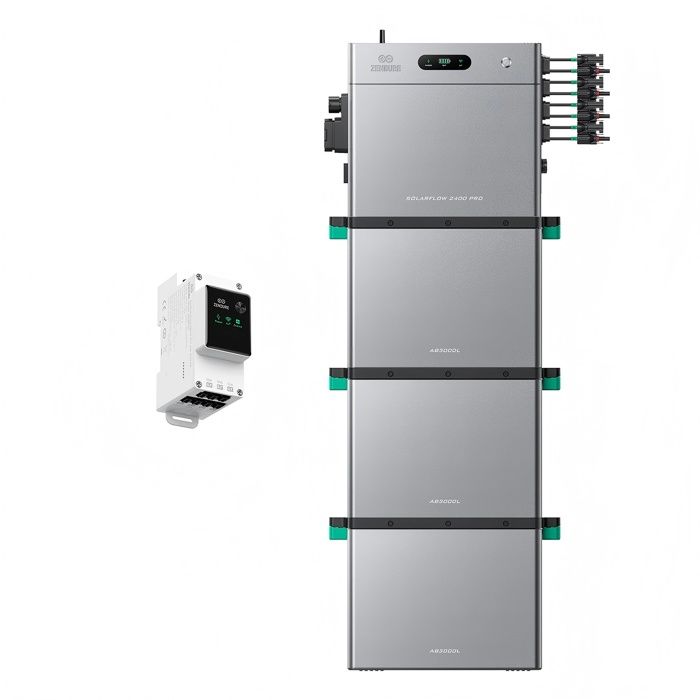 Zendure SolarFlow 2400 Pro - Batterie Solaire 2400W 24-168kWh avec Compteur intelligent 3CT avec 3xAB3000L (8.64 kWh)