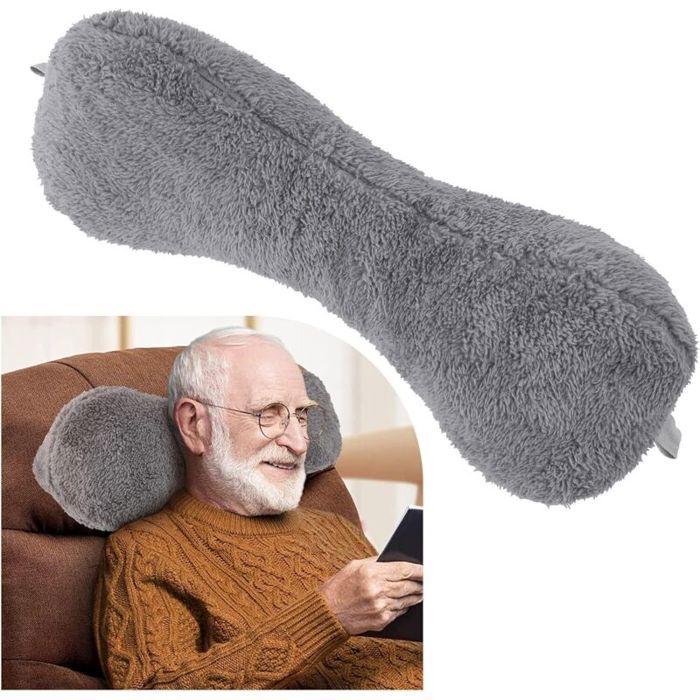 Coussin dappui-tête inclinable Gris Coussin de tête pour Fauteuil inclinable Coussin de tête pour canapé Coussin