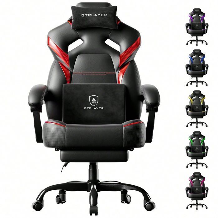 Chaise gaming ergonomique GTPLAYER PU 55 x 51 x 130 cm - vue 2