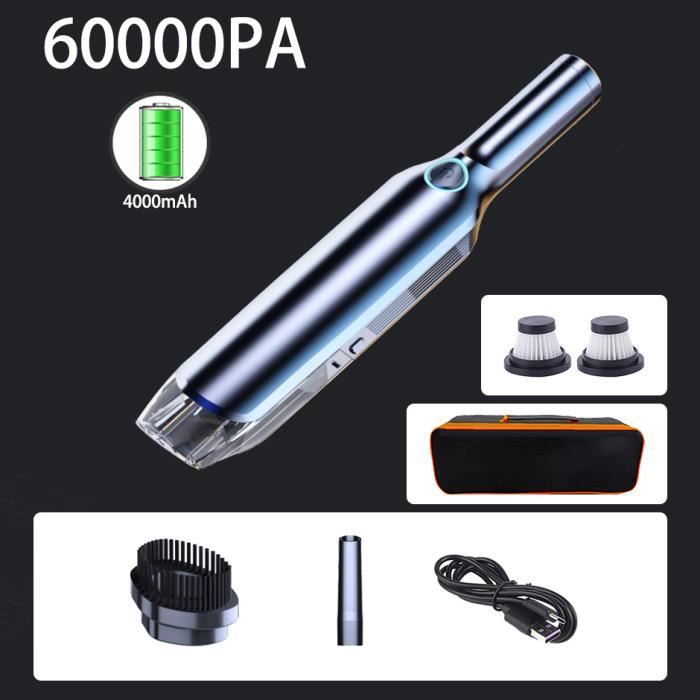 Mini Aspirateur De Voiture Sans Fil 39000 PA - Haute Puissance, Moteur Sans Balais - Neuf