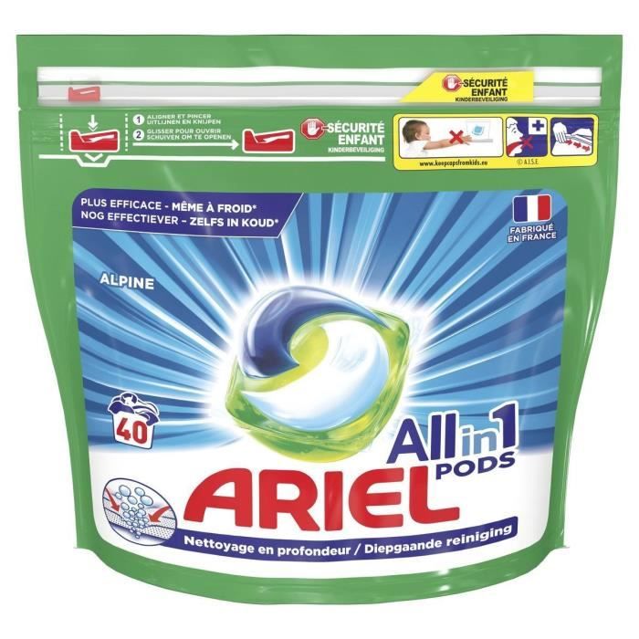 Ariel Allin1 Lessive en Capsules Liquides, Parfum avec une Fraîcheur