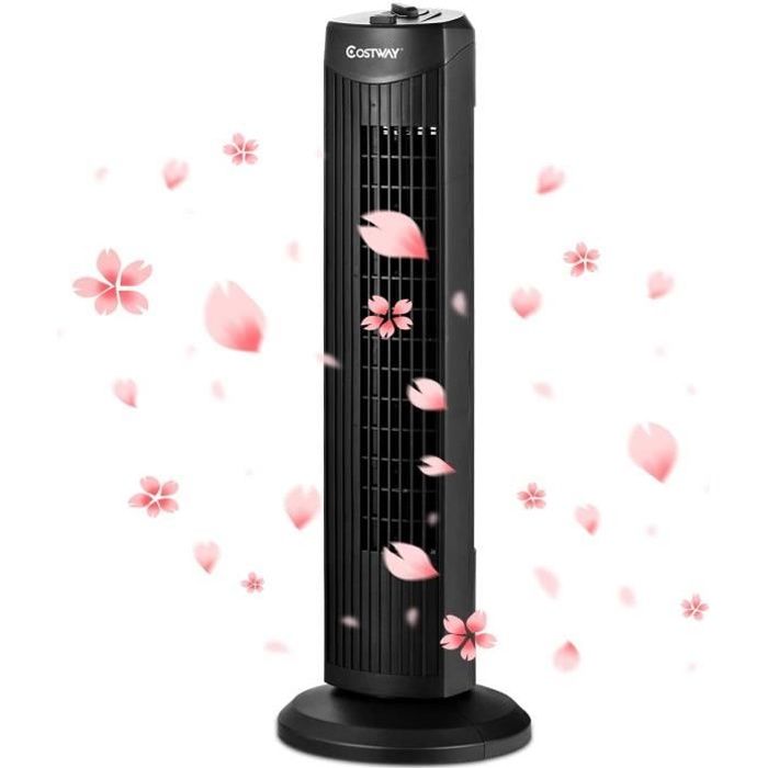 Costway Ventilateur Tour Colonne Silencieux 45w 3 Niveaux De