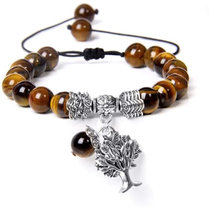 Bracelet Triple Protection - 8mm Bracelet Homme Pierre Naturelle - Bracelet Oeil de Tigre Homme - Bracelet Pierre Naturelle Bracelet Perles Idéal pour un ami, un mari, un père Bracelet Triple Protection - 8mm Bracelet Homme Pierre Naturelle - Bracelet Oeil de Tigre Homme - Bracelet Pierre Naturelle Bracelet Perles Idéal pour un ami, un mari, un père