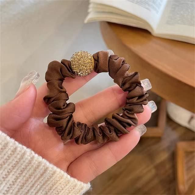 Lot De 10 élastiques à Cheveux Shamballa Avec Perles Et Strass - Noir