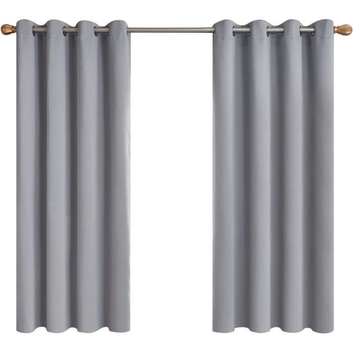 Rideaux Occultants Thermiques PONY DANCE 2 Panneaux 140x260 Cm - Isolation Anti-froid/bruit