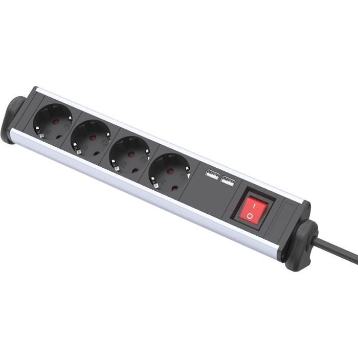 Multiprise , Multiprise 4 Voies, 2 Multiprises Usb, Multiprises, 3680W ...