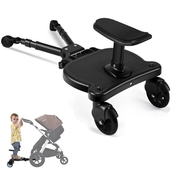 Planche de poussette - Buggy board avec Siège pour Enfants de 2 à 6 ans (25  kg), Compatible avec Toutes Les Poussettes - Cdiscount Puériculture & Eveil  bébé