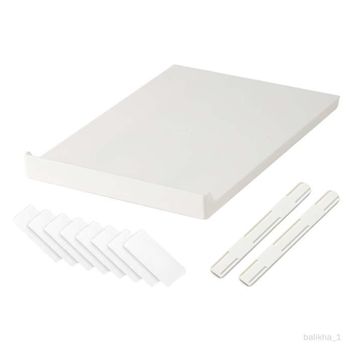 Tiroir Coulissant Extensible Adhésif Pour Placard Cuisine 25 X 43 X 7cm - Rangement Sans Percage Blanc