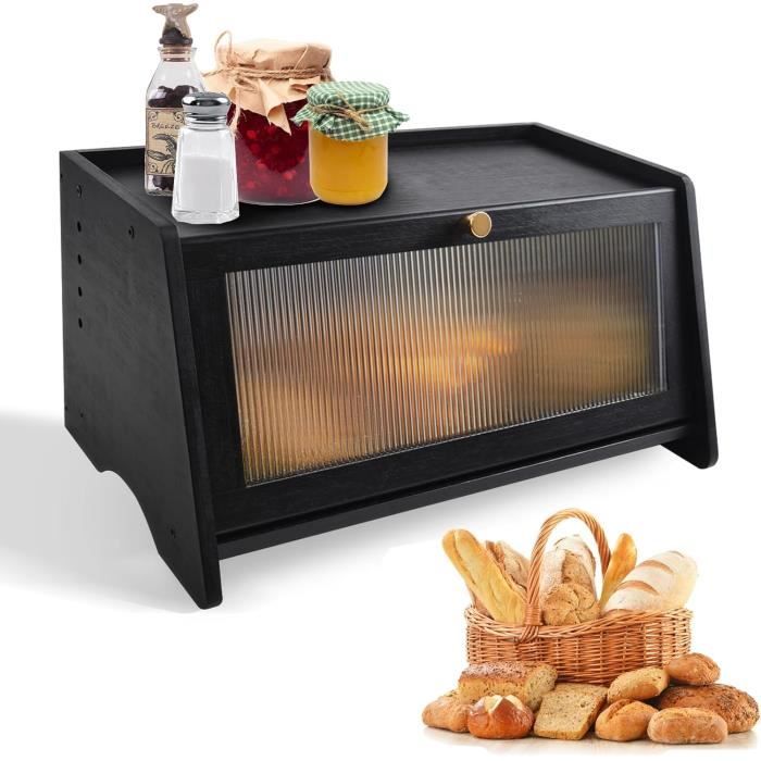 Boîte à Pain à Double Couche En Bambou Et Bois, Boîte à Pain Vintage