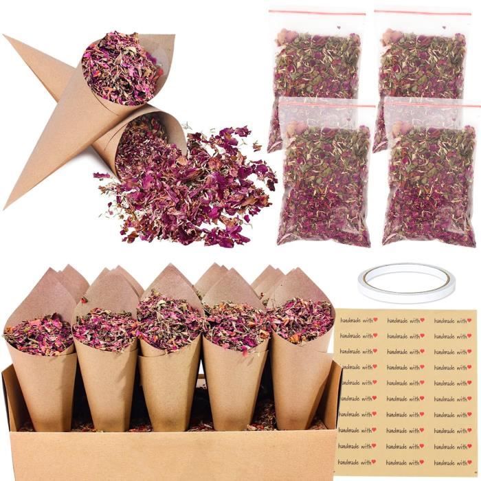 Cônes De Confettis Mariage, 60 Pièces Cônes En Papier Kraft Avec 881977 Cônes De Confettis Mariage, 60 Pièces Cônes En Papier Kraft Avec 881977