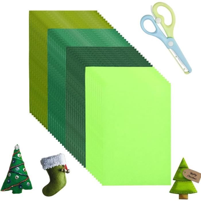 Feuille De Feutre, 40Pcs Tissu En Feutre, 20 X 30cm Feutrine Loisir Creatif Avec Fil à Broder