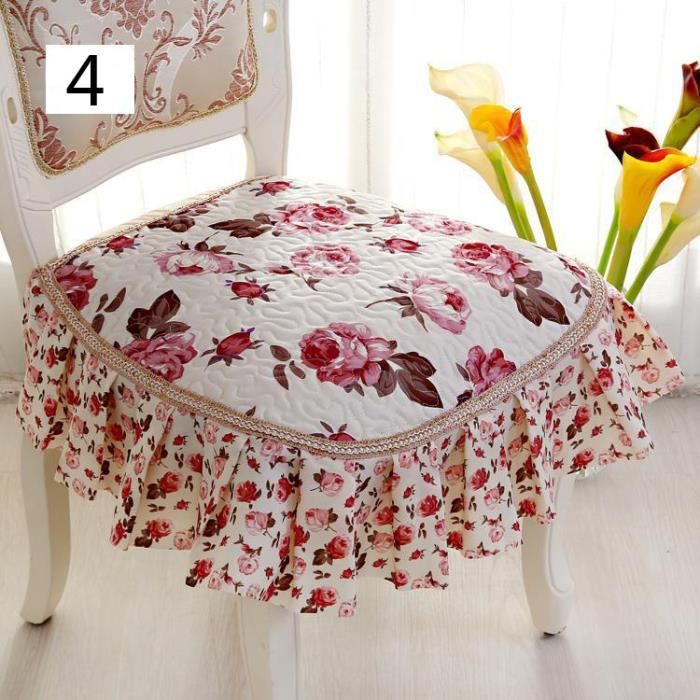 Coussin galette de siège dessus de chaise en tissu style pastoral avec