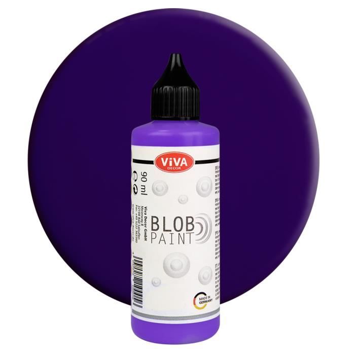 Violet Prete Viva Decor-Blob Paint (Violet, 90ml) peinture prête à l'emploi pour ...