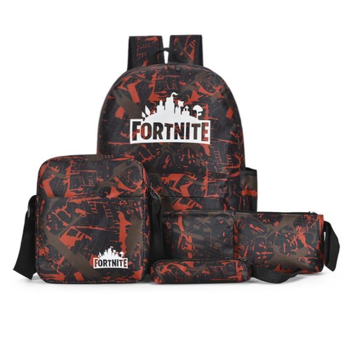 FORTNITE Ensemble Scolaire Sac dos Rouge Sac bandouli re