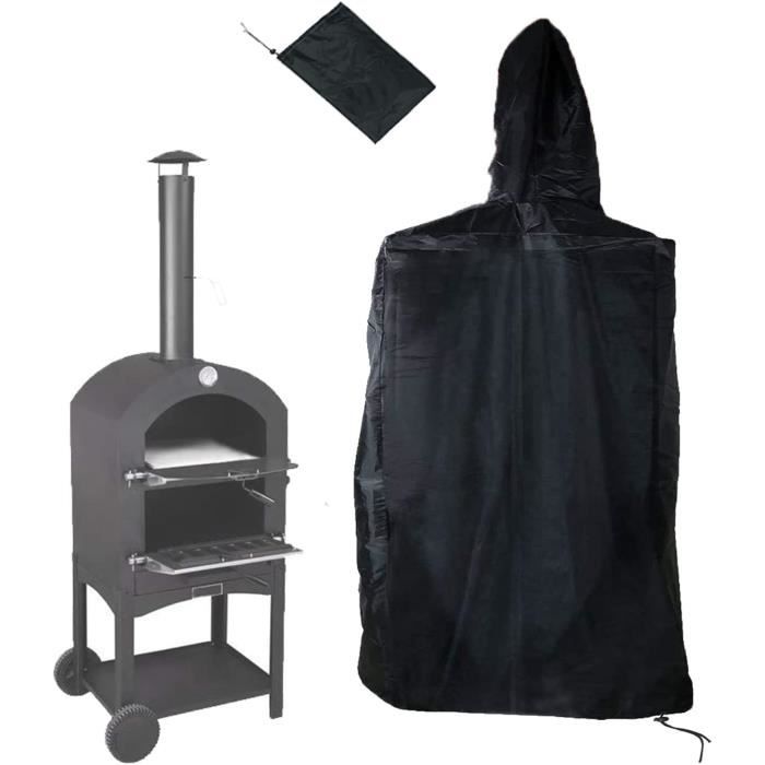 Housse De Protection Pour Four à Pizza Extérieur - Tissu 600D Imperméable - 56x56x29 Cm - Avec Cordon De Serrage