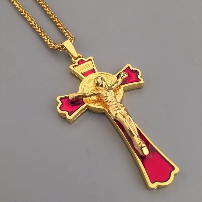 Collier croix jesus Clearance