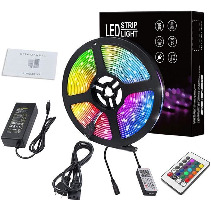 Bande LED Lumineuse 5M,Ruban LED Exterieur Multicolores étanche,RGB LED ...