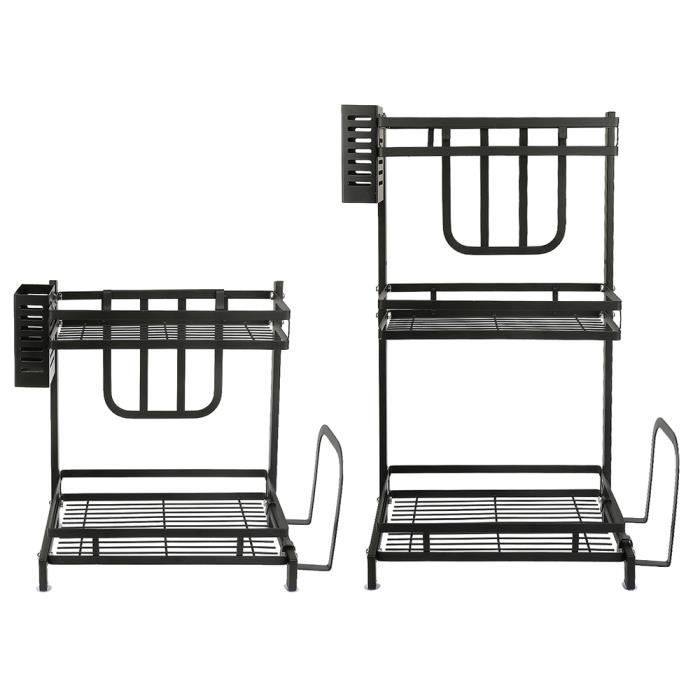 Étagère à épices 3 Étages - QIFAshma - Noir - Cuisine - Contemporain - Design