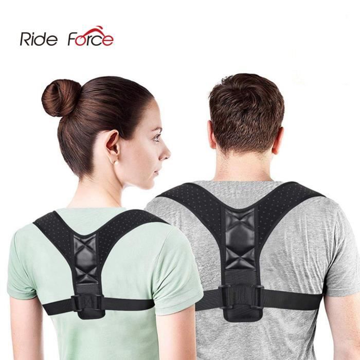 Correcteur de Posture Ride Force Reglable Ceinture de soutien Fitness Noir Cdiscount Sport