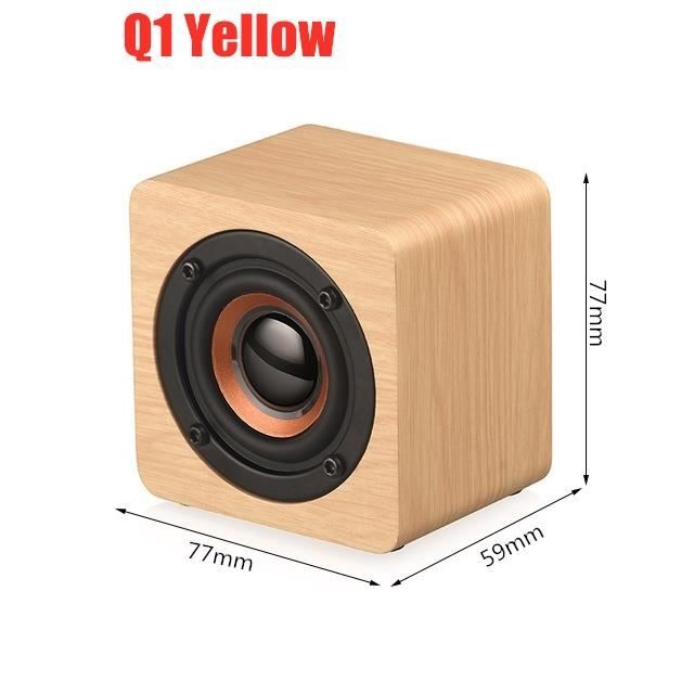 Haut-parleur sans fil Bluetooth 4.2 en design wood-look 5W 1+1